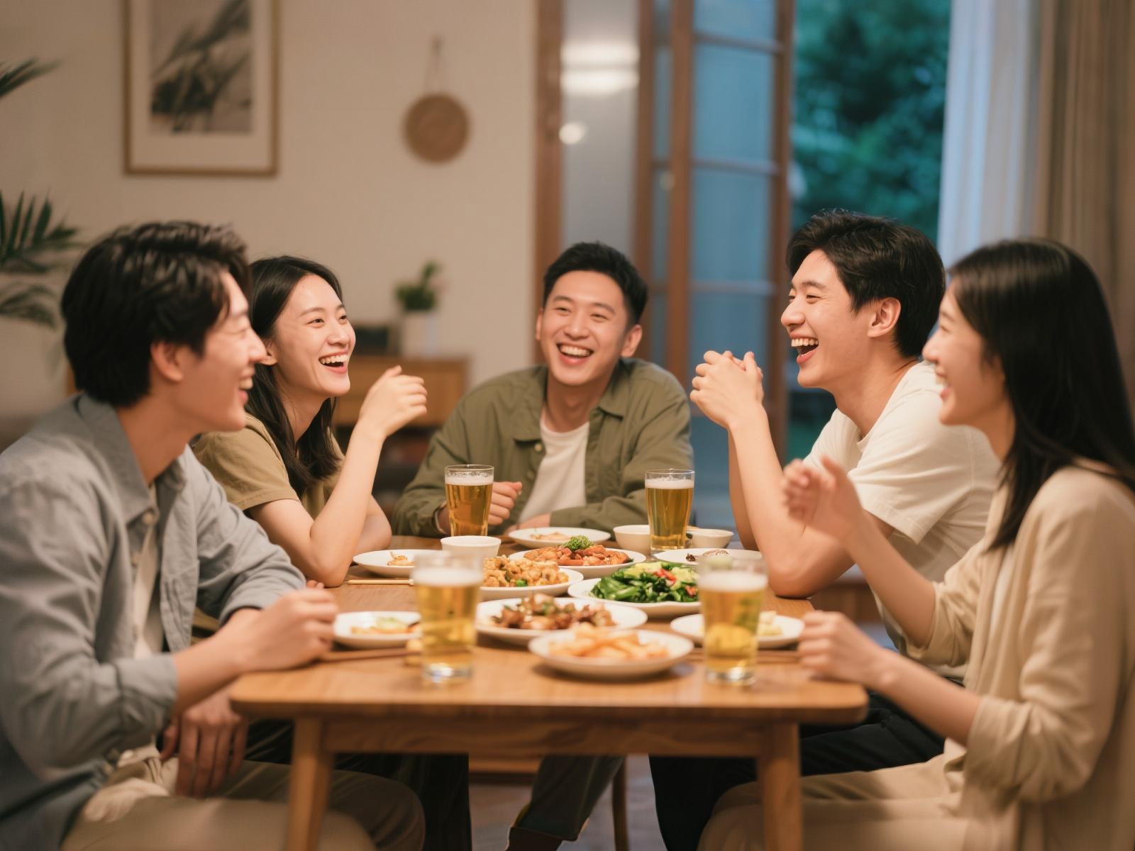 朋友聚会畅饮场景